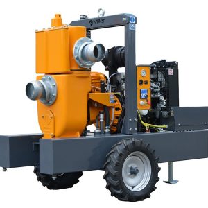 Dewatering pump with trailer